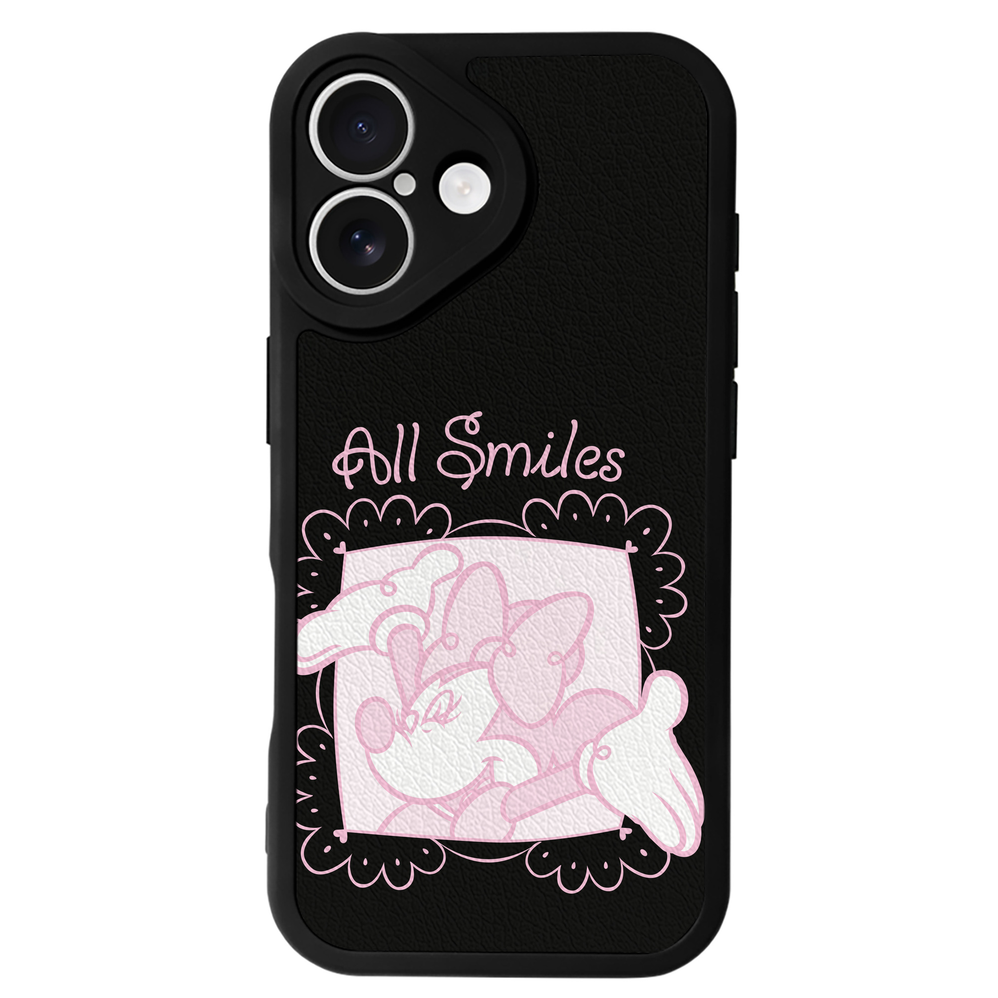 （画像用） ミッキーマウス Mickey Mouse 【iPhone 16シリーズ対応】シリコンスマホケース（レザー調） 材質：シリコン